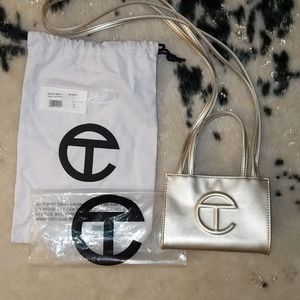 Small Gold Telfar Tote Bag - never used